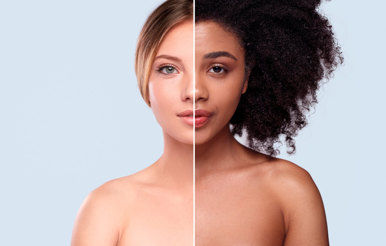 Two diverse women with clear, even skin at Couture Dermatology