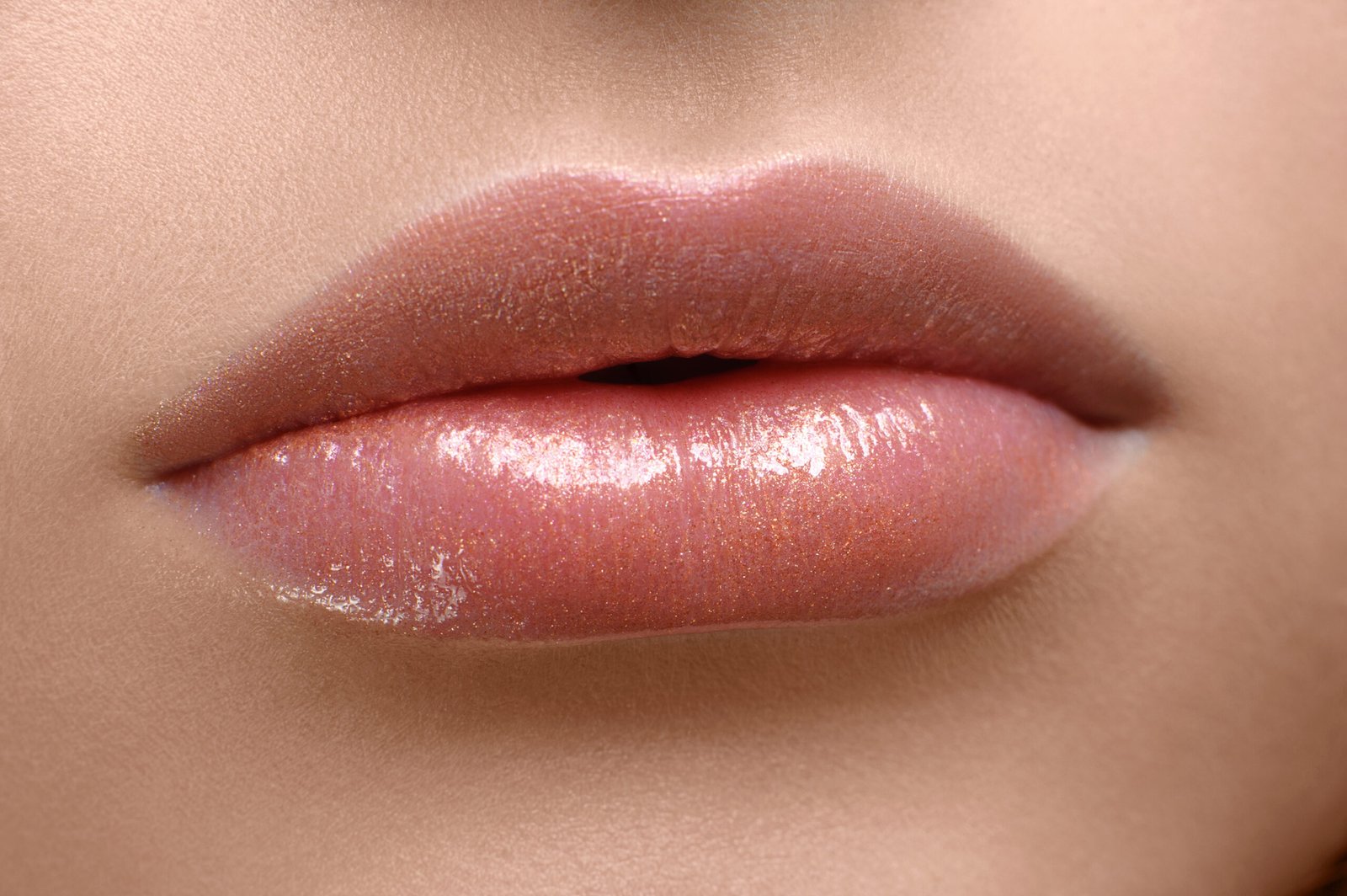 Close-up of red lips after lip enhancement filler at Couture Dermatology